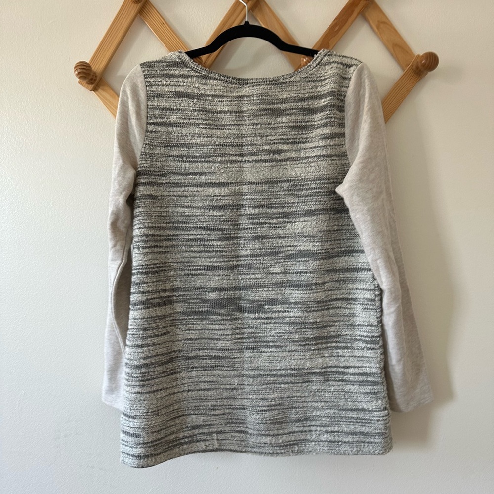 Anne Taylor LOFT grey/white sweater